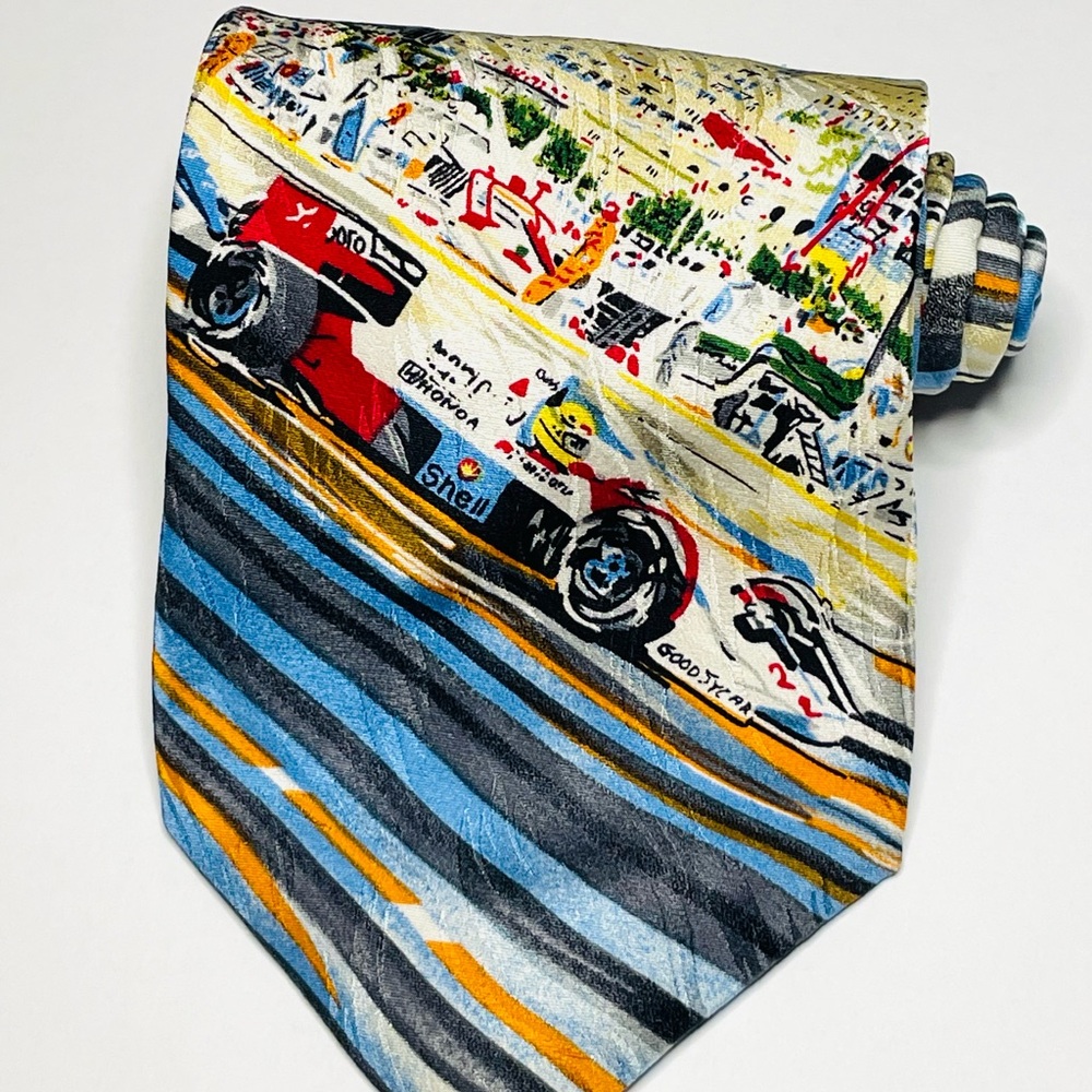 Vintage RM Style Randy Owen’s Monaco Grand Prix 1991 Car Racing Tie